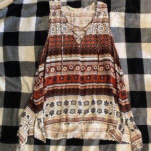 Bohemian Floral Sleeveless Top